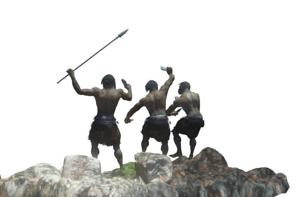 caveman tribe people's render 3d