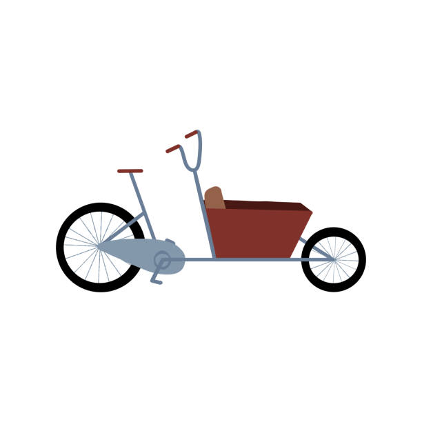 Absurd Tandheelkundig ~ kant Dutch Cargo Cycle Or Bakfiets Bike With A Container Traditional Transport  In Netherlands For Family Riding Riding With Pets Or Heavy Shopping Bags  Vector Isolated Illustration Stock Illustration - Download Image Now -