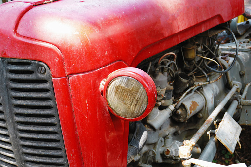 Old red tractor