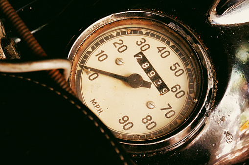 Old car speedometer