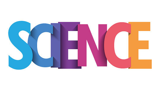 SCIENCE colorful vector typography banner