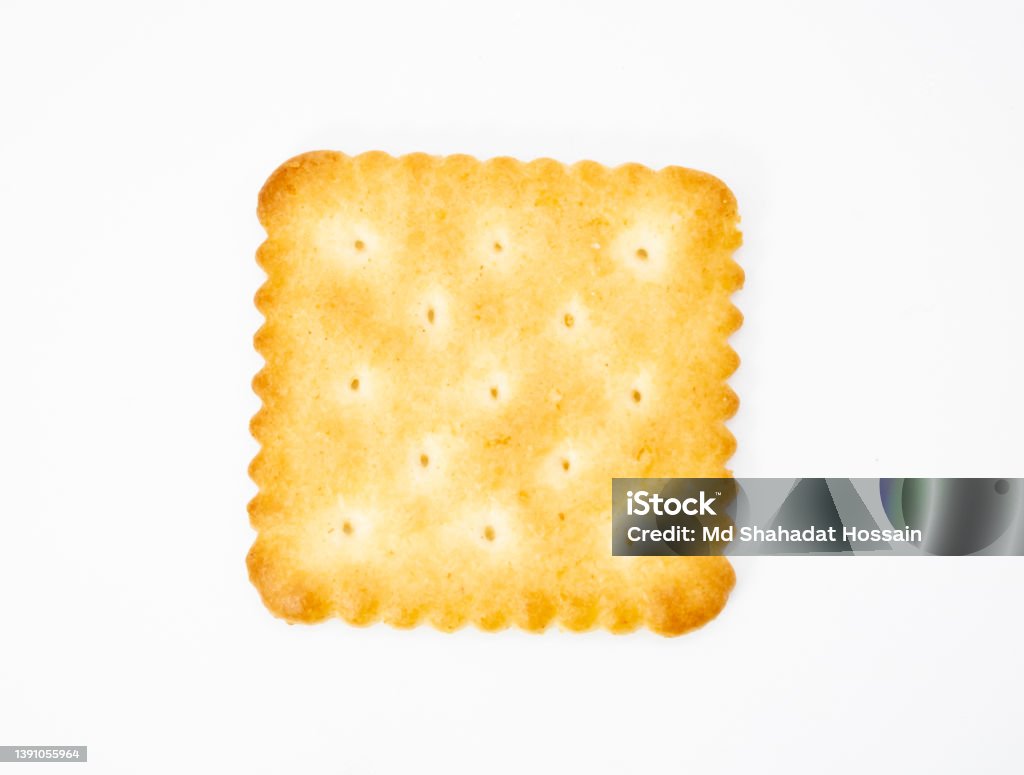 Rectangular Biscuit Single Rectangular Biscuit Isolated On White Top View Stock Photo ...