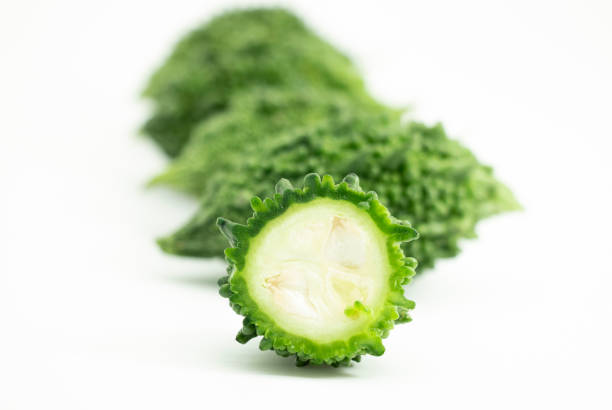 istock slice small Bitter melon, Bitter gourd isolated on white background 1391056572