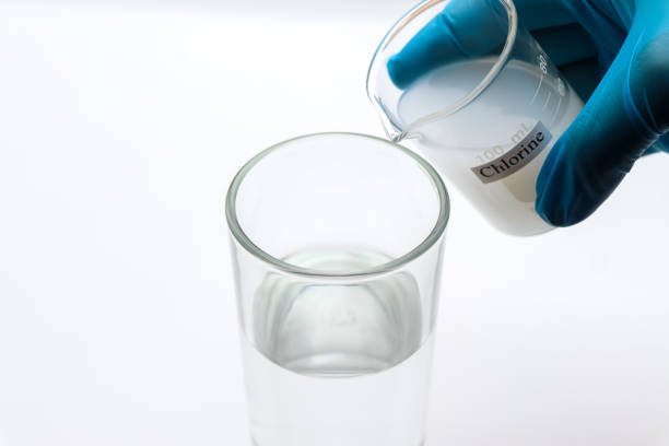 Scientist or Environment staff collect sample of wastewater from factory,Pollution of ecology and environment concept , waste water sampling for water analysis