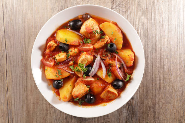 istock potato and chicken with tomato sauce 1391064928