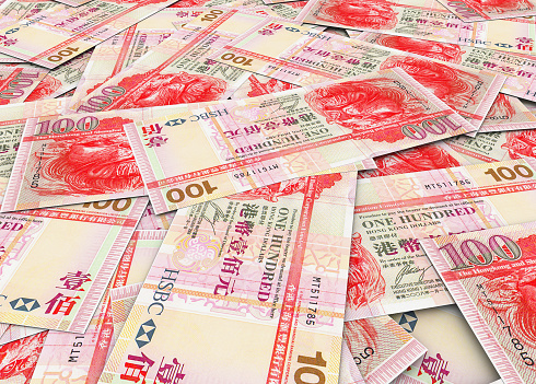 Piles of Hong Kong Dollar