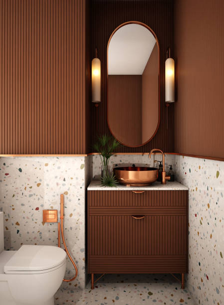 istock restroom interior design in contemporary style , 3d rendering,3d illustration 1391071193