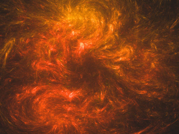 istock Abstract fractal art background, suggestive of fire flames and hot wave. Computer generated fractal illustration art fire sparkle theme. 1391077376