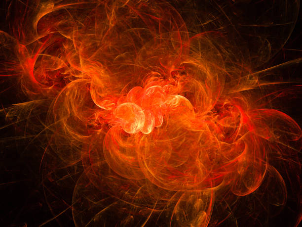 istock Abstract fractal art background, suggestive of fire flames and hot wave. Computer generated fractal illustration art fire 1391077415