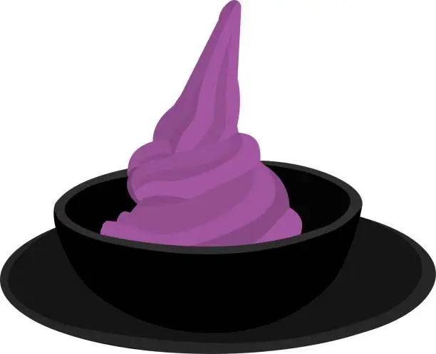Vector illustration of açaí ice cream