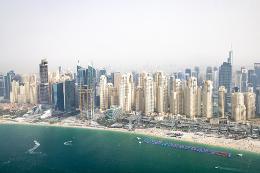 Aerial view of Dubai Marina Skyline