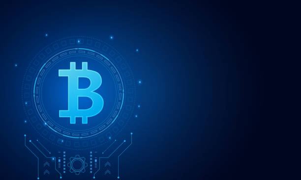 istock Golden bitcoin digital currency on world map, futuristic digital money, 1391080155