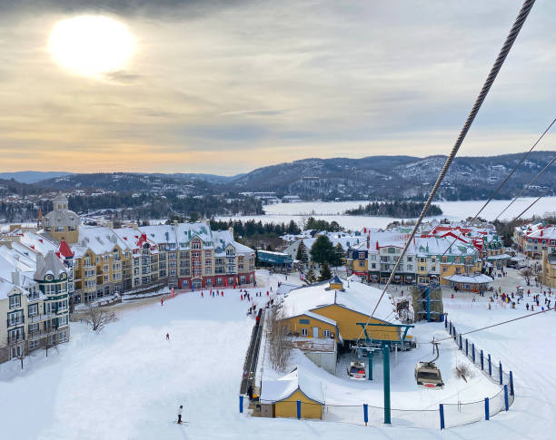 istock Mont Tremblant in winter with funiculars on the foreground 1391081772