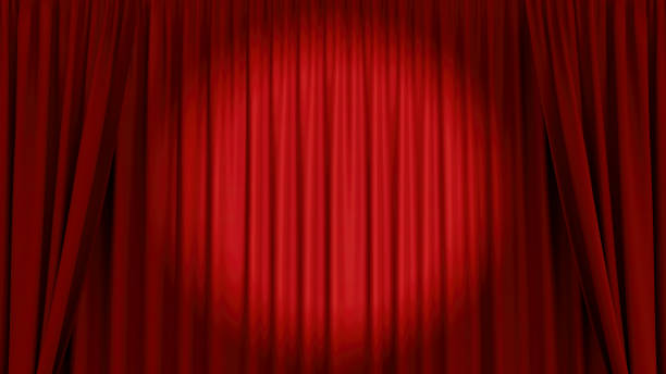 istock red curtain stage background theater scene presentation with spot light 3D illustration 1391086912