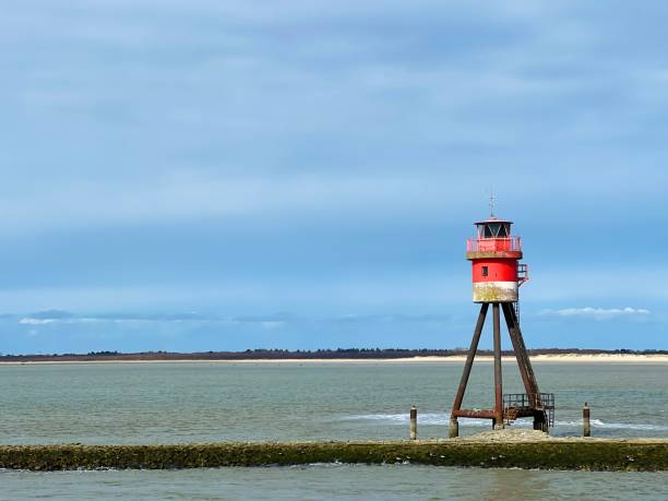 istock Red watchpoint tower in the sea 1391091126