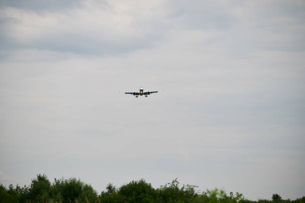 istock Commercial airplane flying in the sky. 1391091944