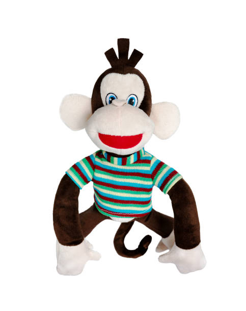 Baby soft toy  on white.
