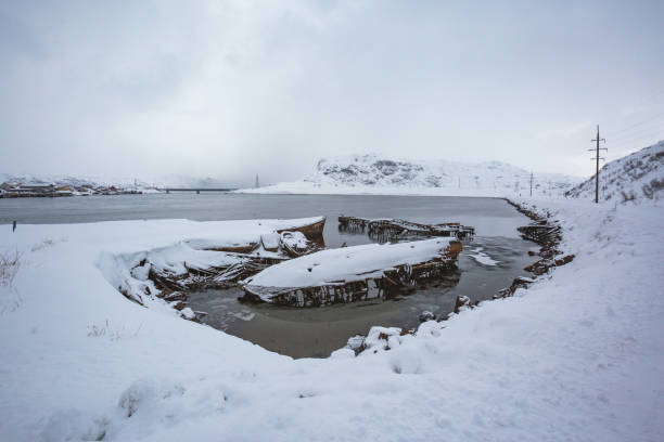 istock Ship graveyard near Triberka, Russia 1391096812