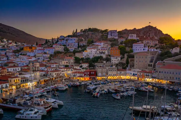 Photo of View of the amazing Hydra island, Greece.