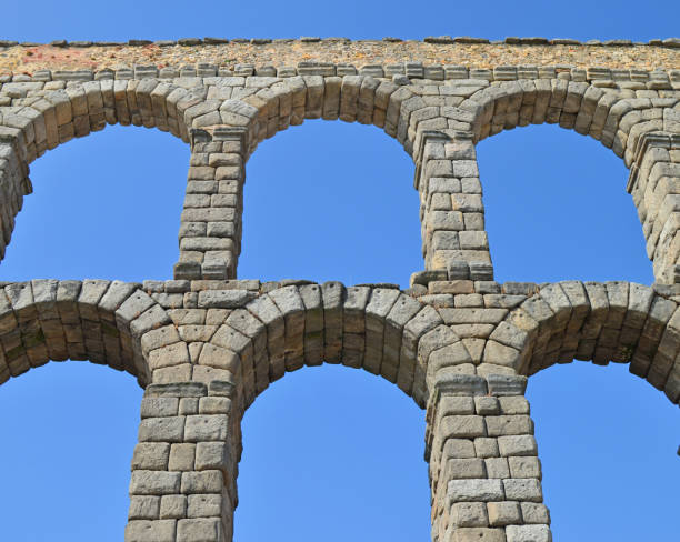 Aqueduct of Segovia Spain 2 stock photo