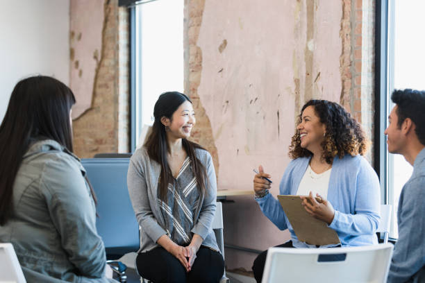 istock Female manager leads team meeting 1391105398