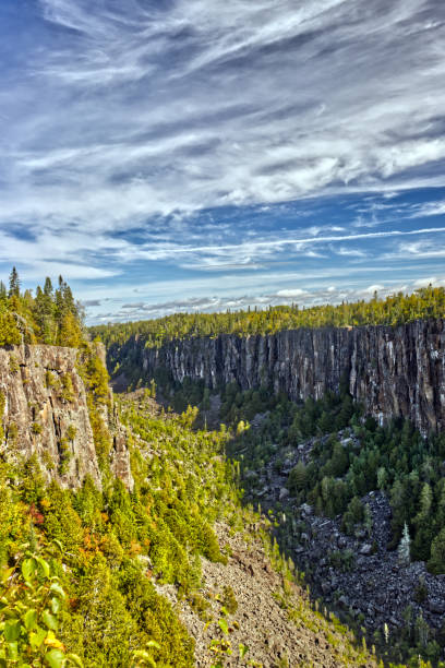 istock Clouds are in parallel to the Canyon wall - Ouimet Canyon, Thunder Bay, ON, Canada 1391107001