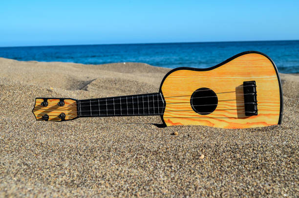 istock Guitar on the Sand Beach 1391117867