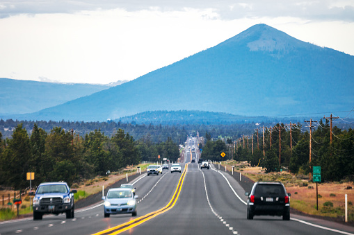 Highway traffic, Oregon, USA