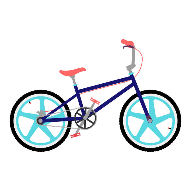 иллюстрация велосипед - bicycle isolated basket red stock illustrations