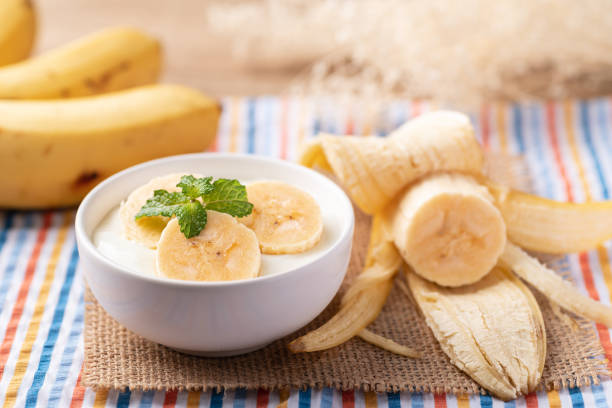 istock Yogurt with banana in bowl 1391127308
