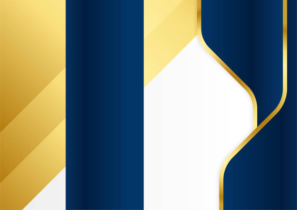 istock Blue gold abstract background modern minimalist for certificate and presentation design. Suit for business, corporate, institution, party, festive, seminar, and talks. 1391133950