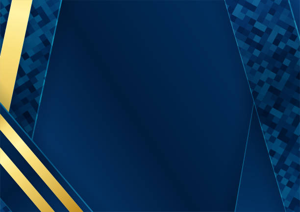 istock Blue and gold abstract background modern minimalist for presentation design. Suit for business, corporate, institution, party, festive, seminar, and talks. 1391134767