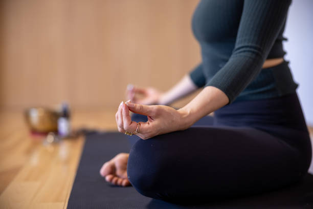 istock Close-up of yoga instructor's hand 1391152026