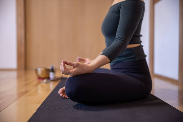 istock Close-up of yoga instructor's hand 1391152031