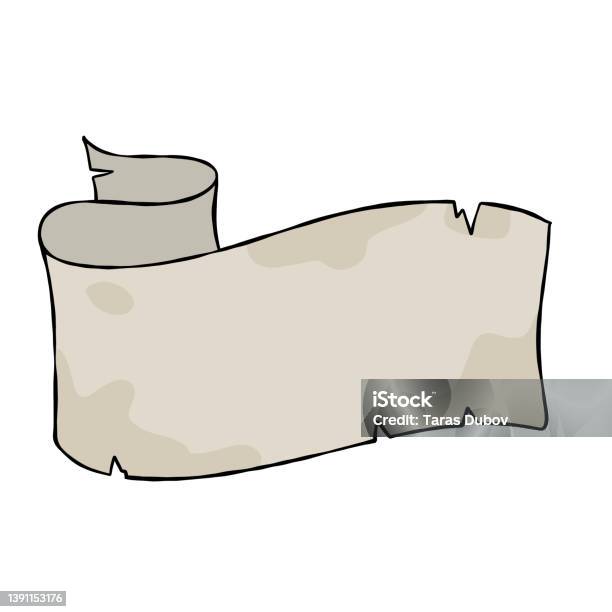Old Paper Blank Papyrus For The Text Ancient Document Sketch Cartoon ...