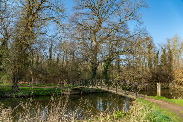 istock River Wey footbridge Surrey England 1391156891