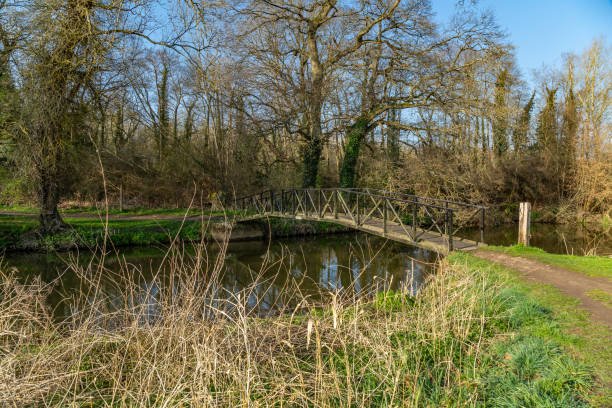 istock River Wey footbridge Surrey England 1391156928