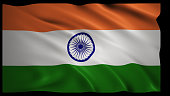National Flag of India waving on wind. Use for national day and country occasions or national events.