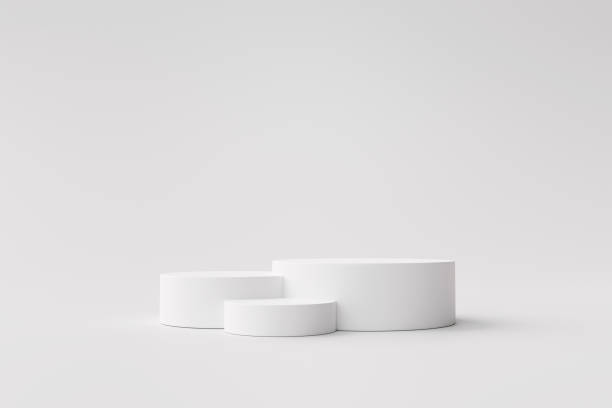istock White podium pedestal product display on white background 3d rendering 1391162507