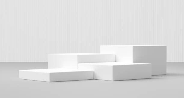 istock White simple cube empty product stage 3d background of blank space scene template platform display or modern wall interior backdrop podium and geometric studio show room on presentation showing stand. 1391163372