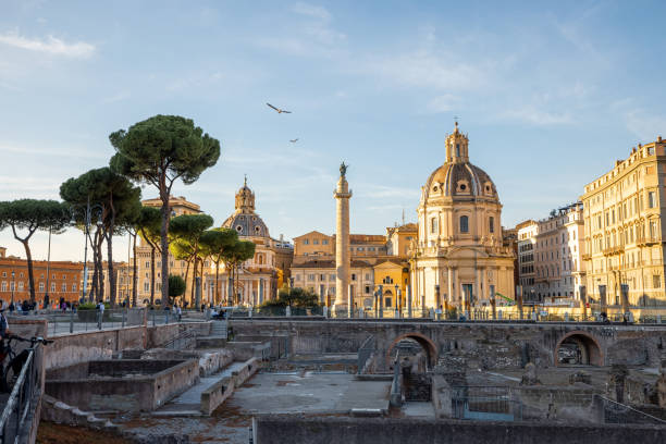 istock Ruins at Roman Forum in Rome on sunset 1391164422