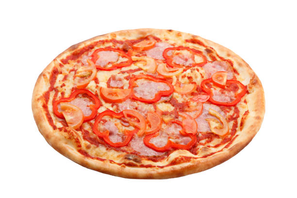 istock Classic Italian pizza with bacon and red pepper 1391167960