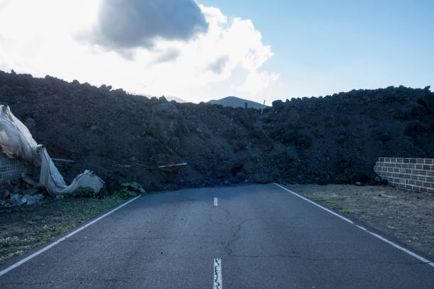 Eruption of Cumbre Vieja en la Palma, Canary Islands stock photo