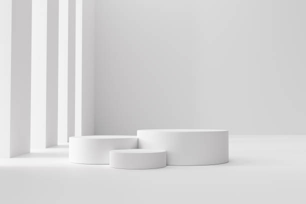 istock White podium pedestal product display abstract on white background 3d rendering 1391171796