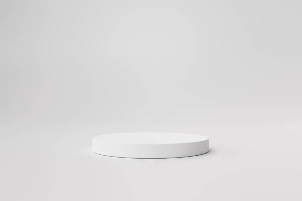 istock Product display white cylinder podium pedestal abstract on white background 3d rendering 1391171797