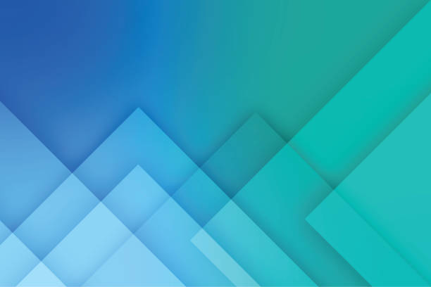 hintergrund des konzeptentwurfs abstrakter formen. abstraktes quadrat formt den hintergrund. abstrakter farbiger farbverlaufshintergrund. vektorillustration stock-illustration - türkis blau stock-grafiken, -clipart, -cartoons und -symbole