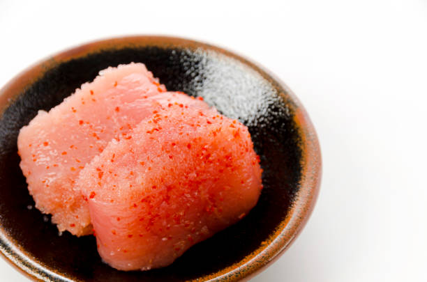 Japanese Karashi-Mentaiko. Spicy seasoned cod roe