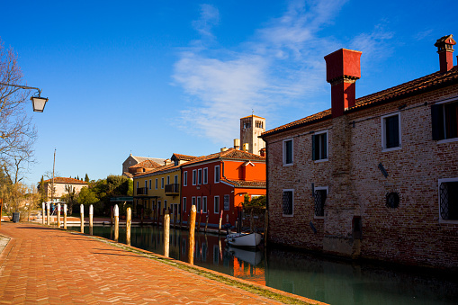 View of the canal on the Torcello island, Venice. Italy