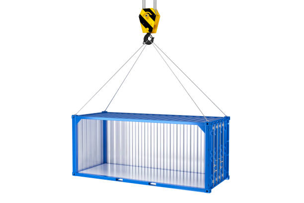 istock Blue building containers, cargo containers, residential containers. 3d render 1391185699