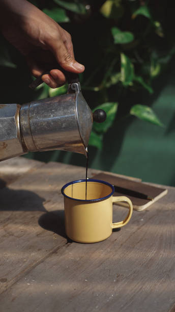 istock Brewing coffee with Moka pot 1391187208